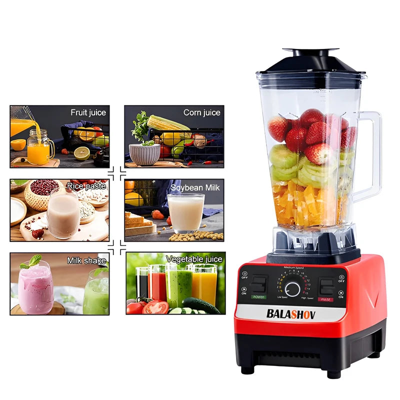 2000W Heavy Duty Commercial Blender Fruit Mixer Juicer Food Processor Ice Smoothies Blender High Power Juice maker Crusher 220V