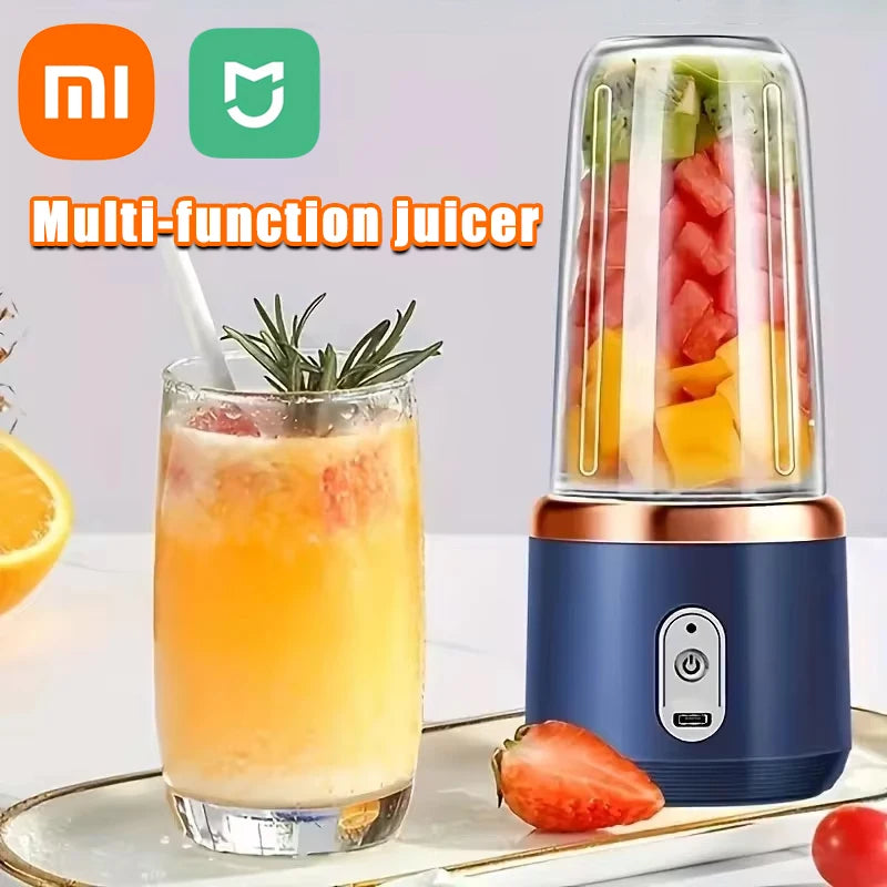 Xiaomi Electric Fruit Juicer Multifunctional Double Cup Portable Juicer Fruit Blender Milkshake Juice Maker USB Smoothie Blender