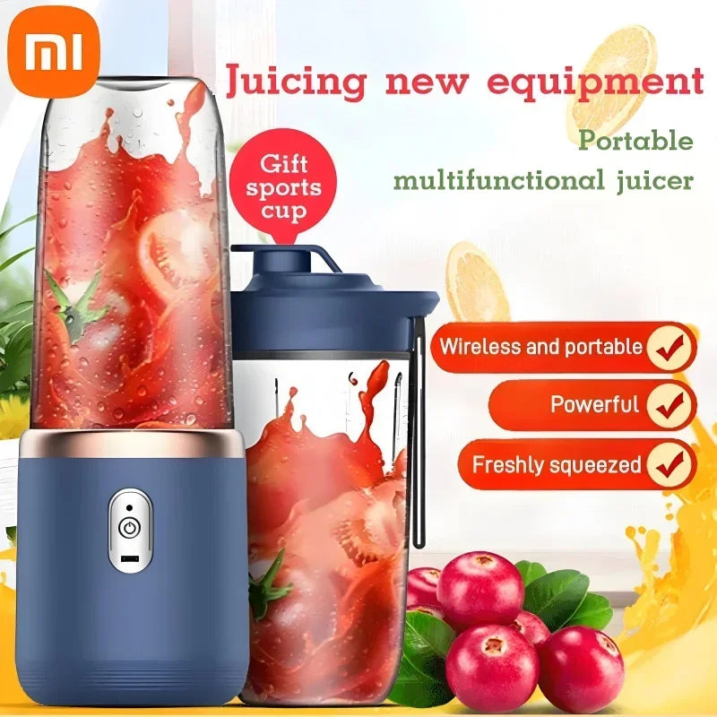 Xiaomi Electric Fruit Juicer Multifunctional Double Cup Portable Juicer Fruit Blender Milkshake Juice Maker USB Smoothie Blender